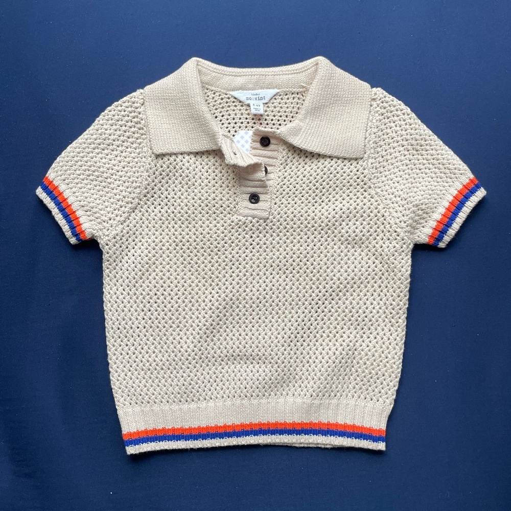 Toddler Crochet Polo Shirt